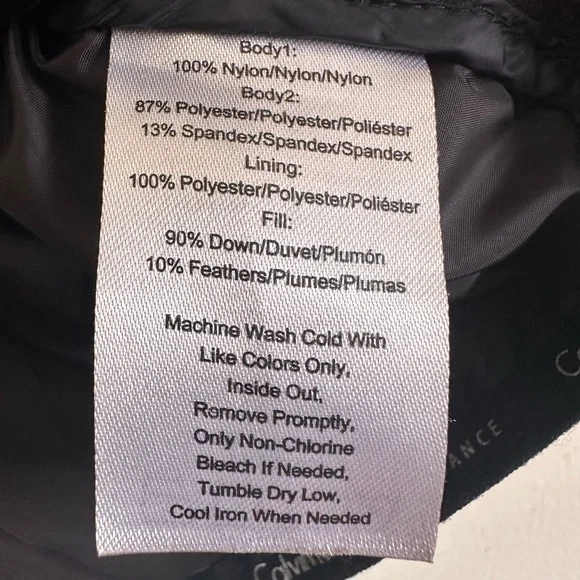 Calvin Klein performance premium down full zip light weight black vest size M - Picture 8 of 14